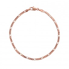 Apzeltīta klasiska rokassprādze ar Figaro pinumu